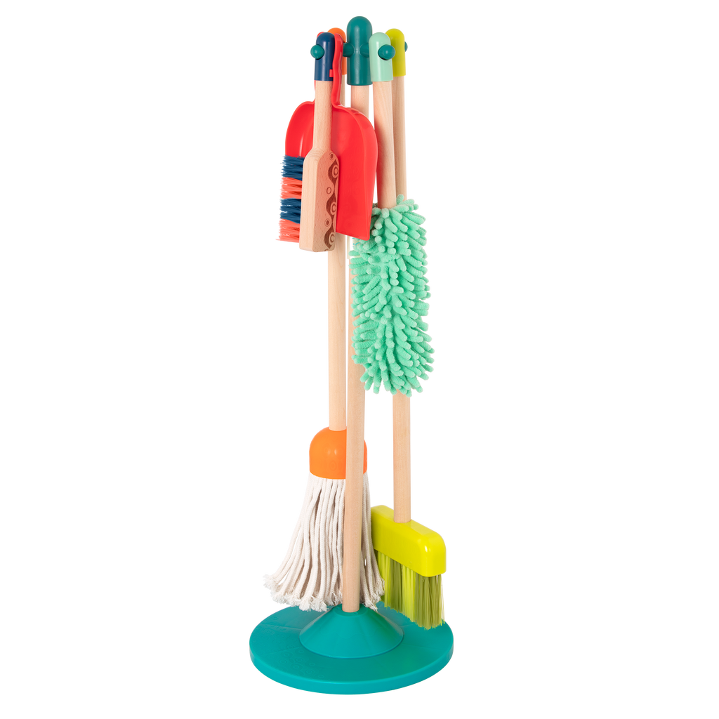 Wooden cleaning toys.