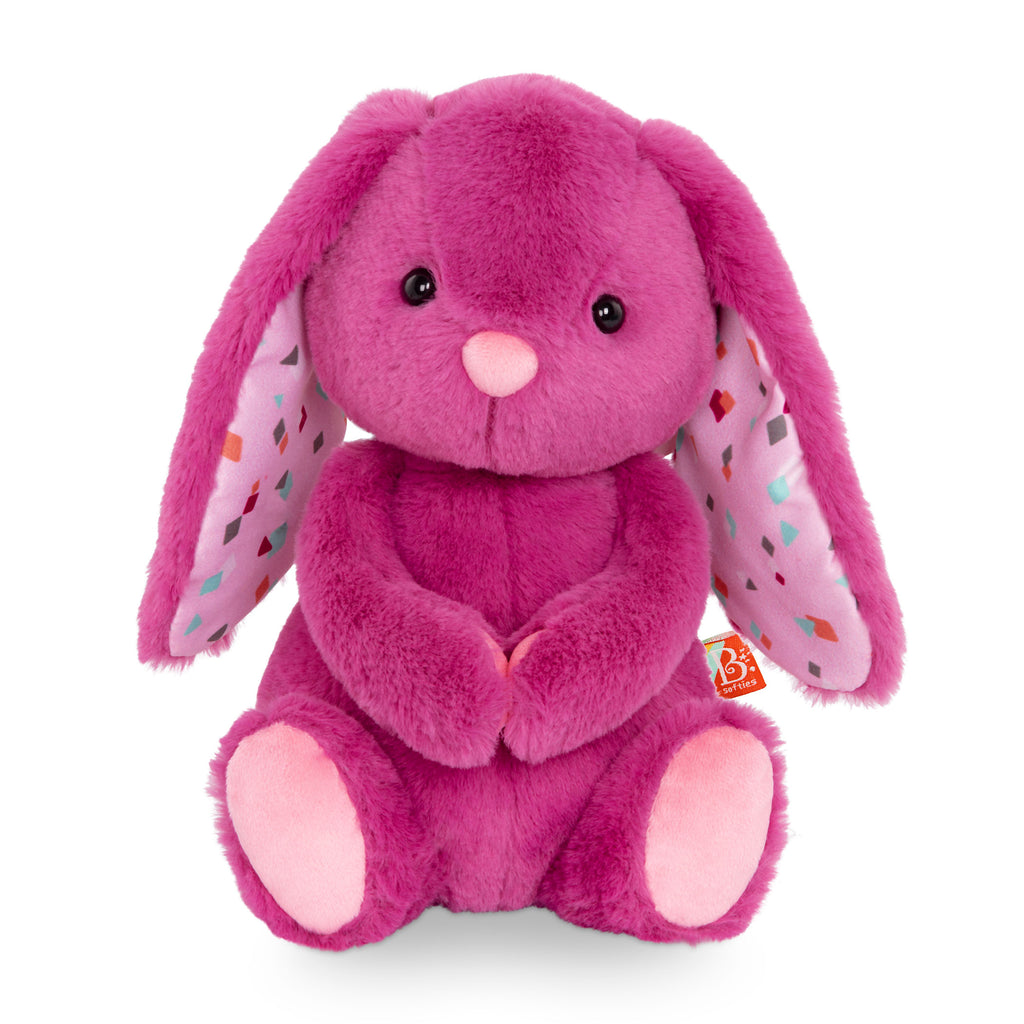 Pink plush bunny.