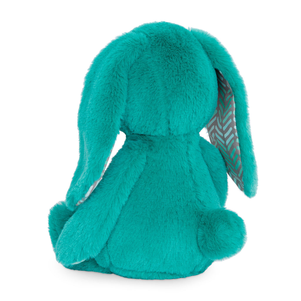 Teal plush bunny.
