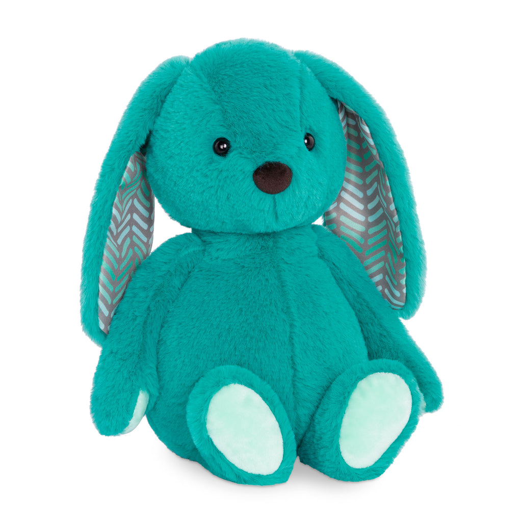 Teal plush bunny.