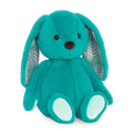 Teal plush bunny.