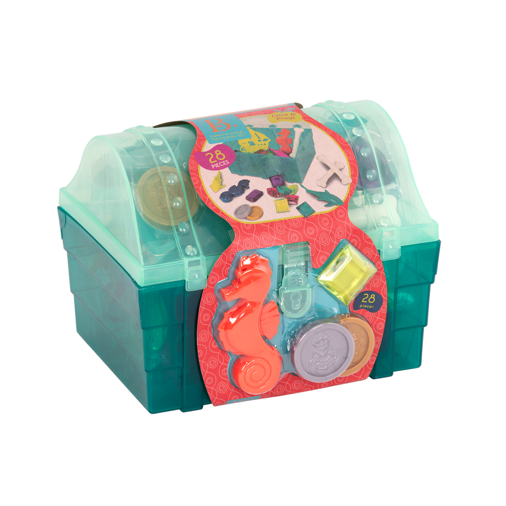 Pirate pool set with treasure chest.