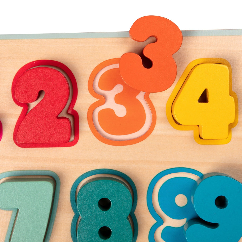 Wooden number puzzle.