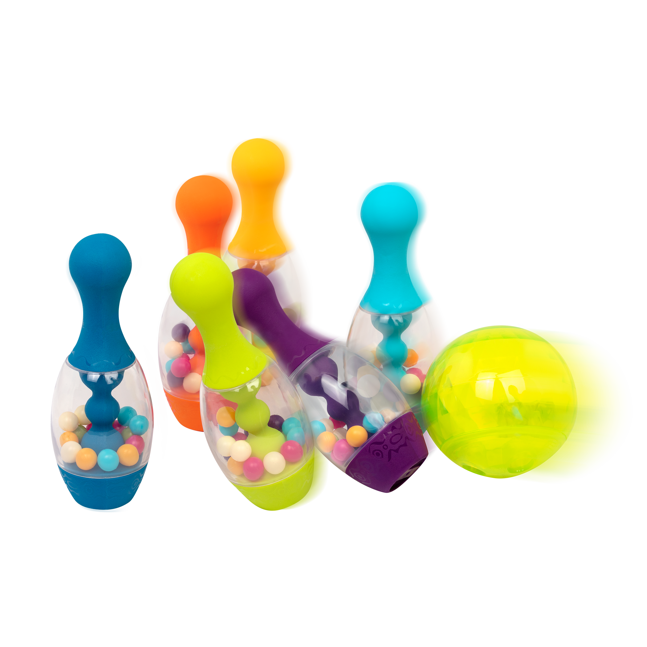 Colorful bowling set for kids.