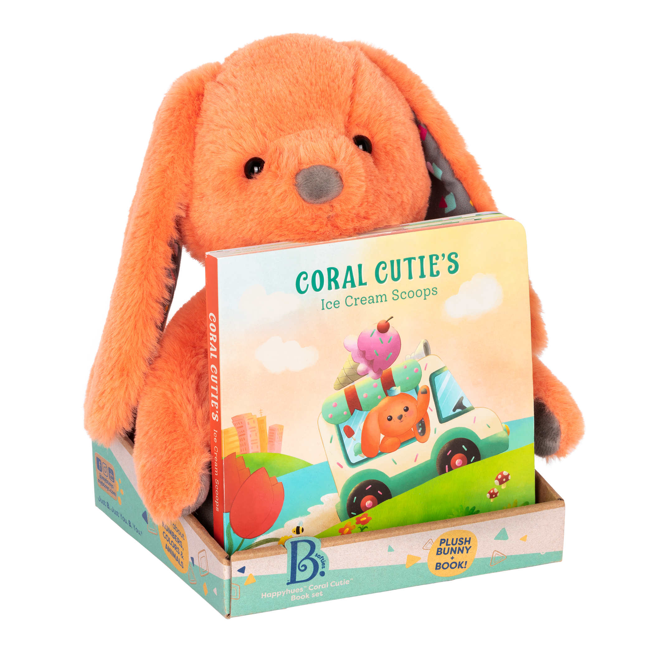 Plush bunny and board book.