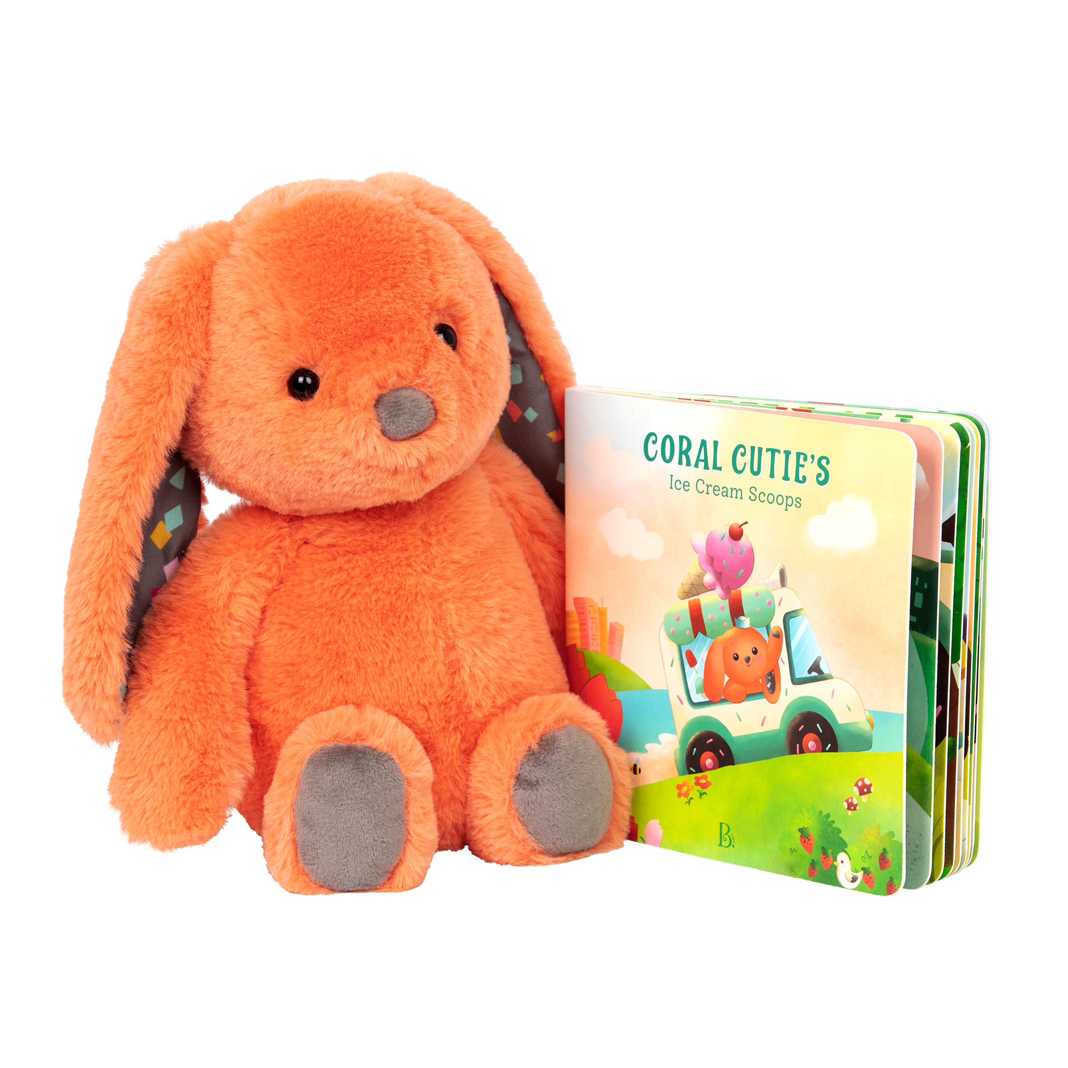 Plush bunny and board book.