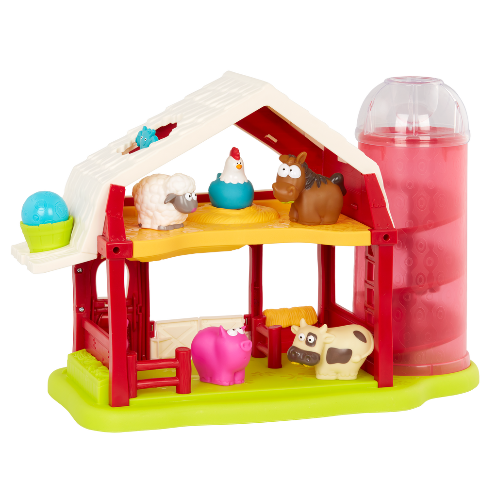 Toy barn with animals.