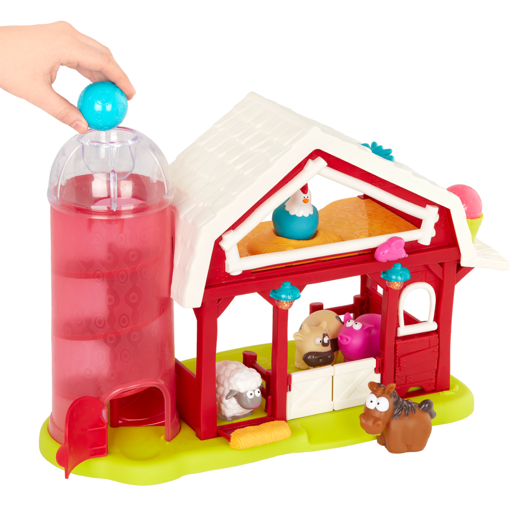 Toy barn with animals.