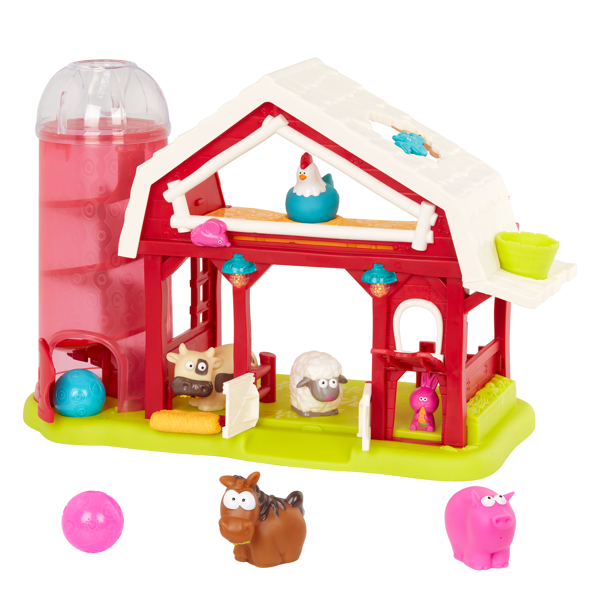 Toy barn with animals.