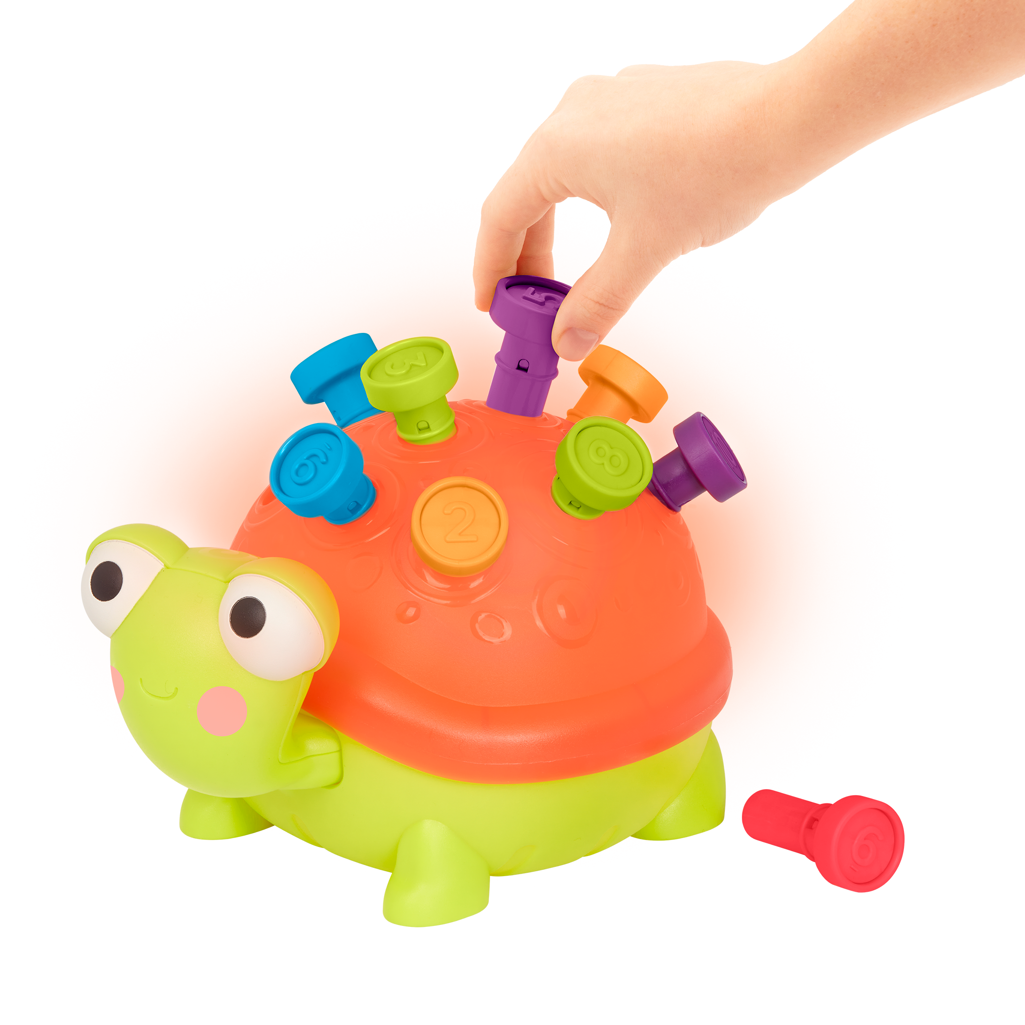 Light-up turtle counting toy.