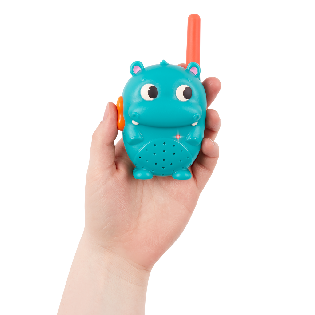 Hippo and monkey walkie-talkies.