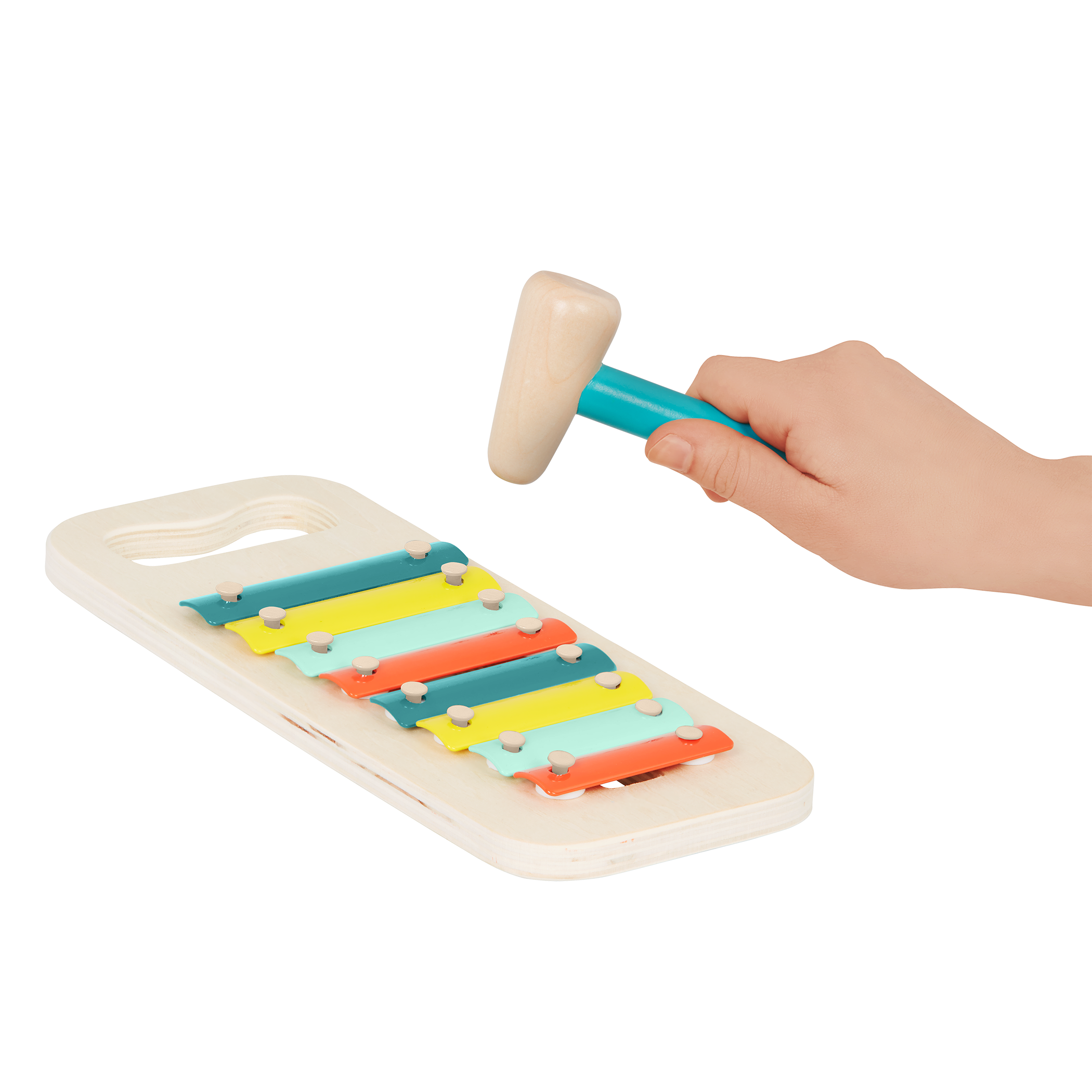 Pounding toy and xylophone.