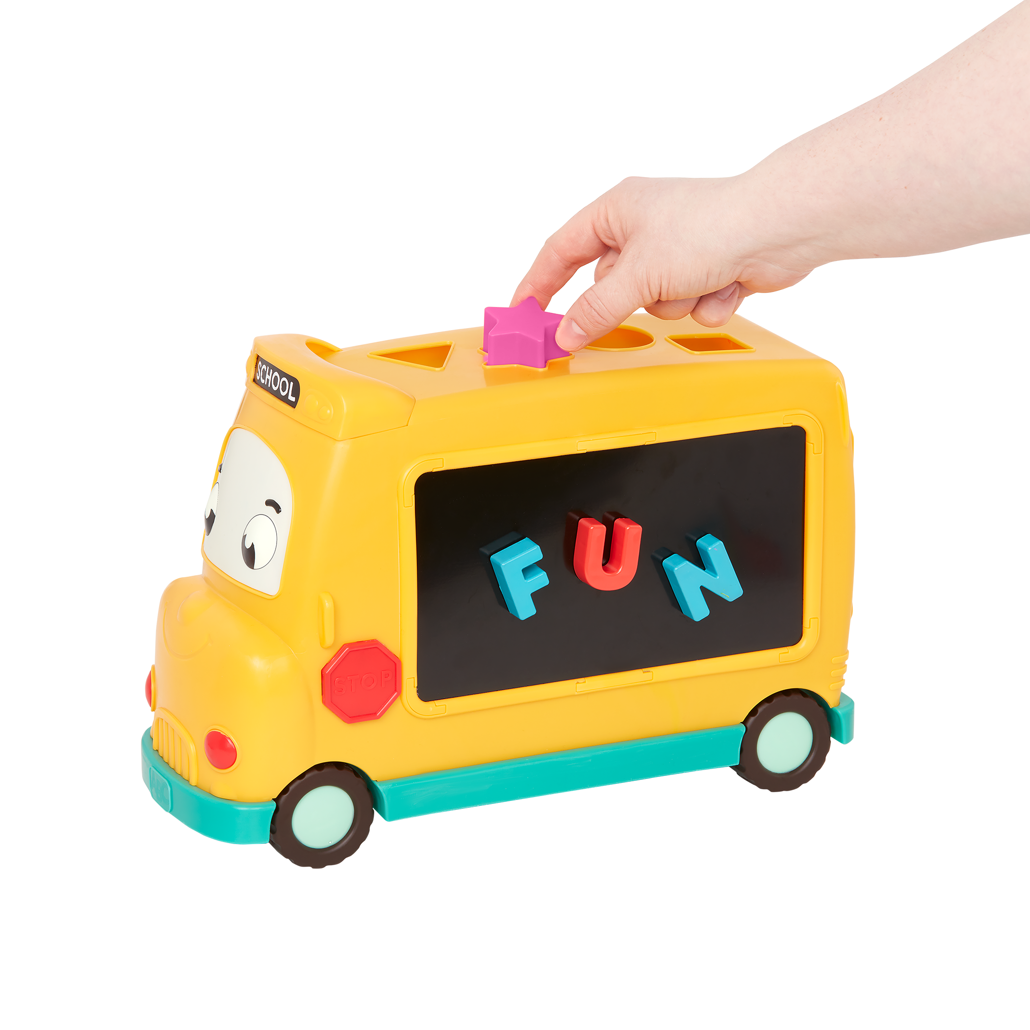 Educational school bus toy.