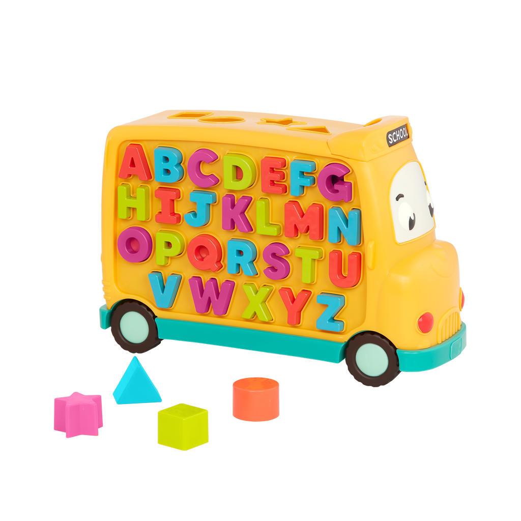 Educational school bus toy.