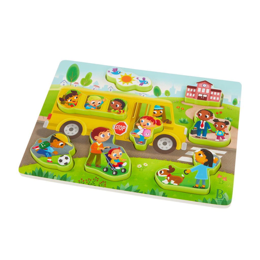 Chunky wooden puzzle.