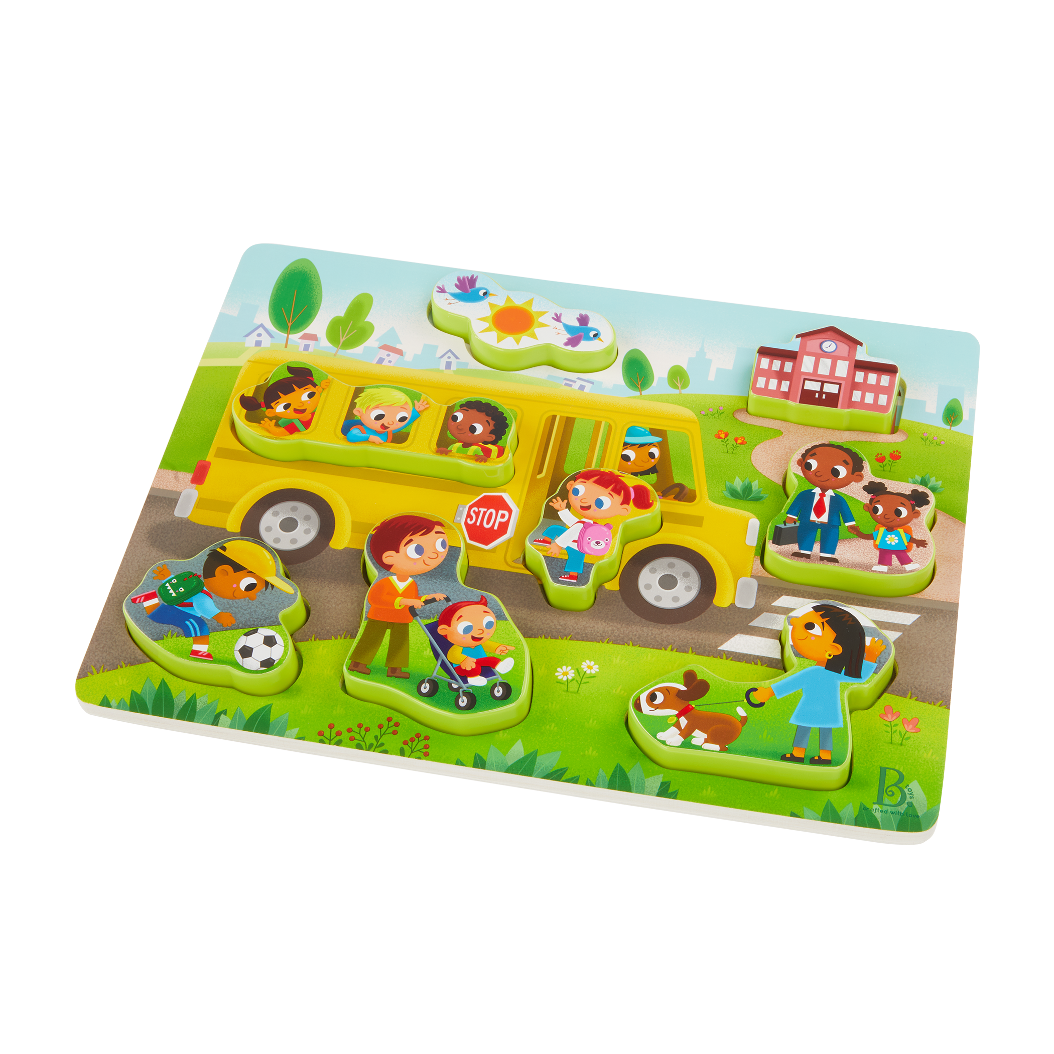 Chunky wooden puzzle.