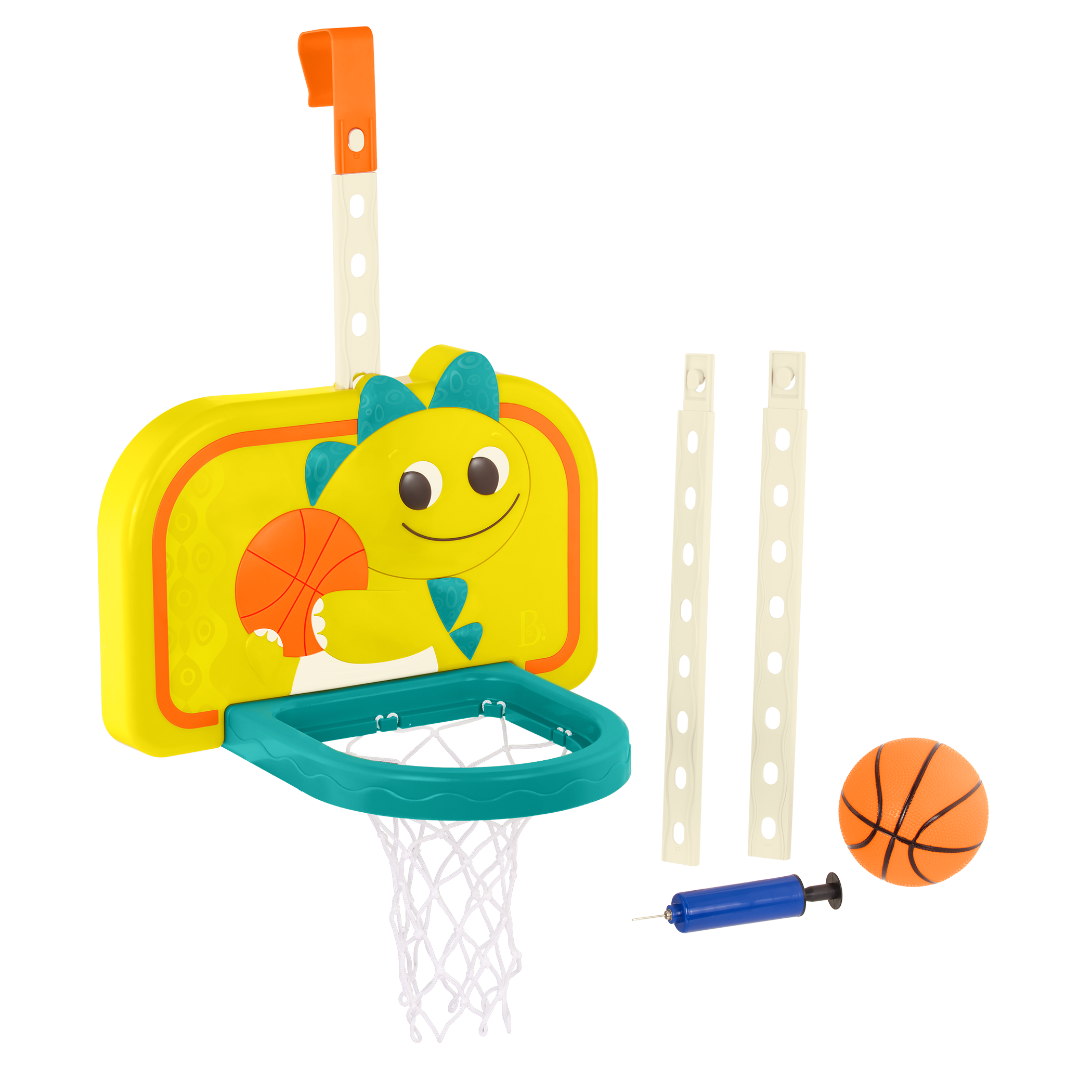 Adjustable kids basketball net door hanging