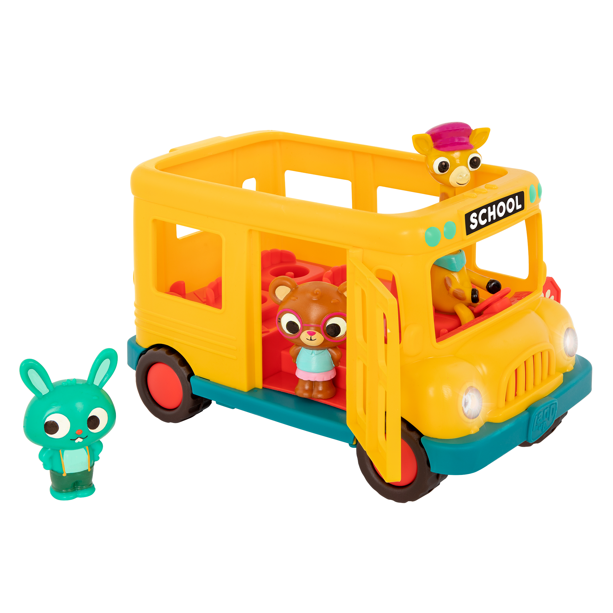 Toy school bus and characters.