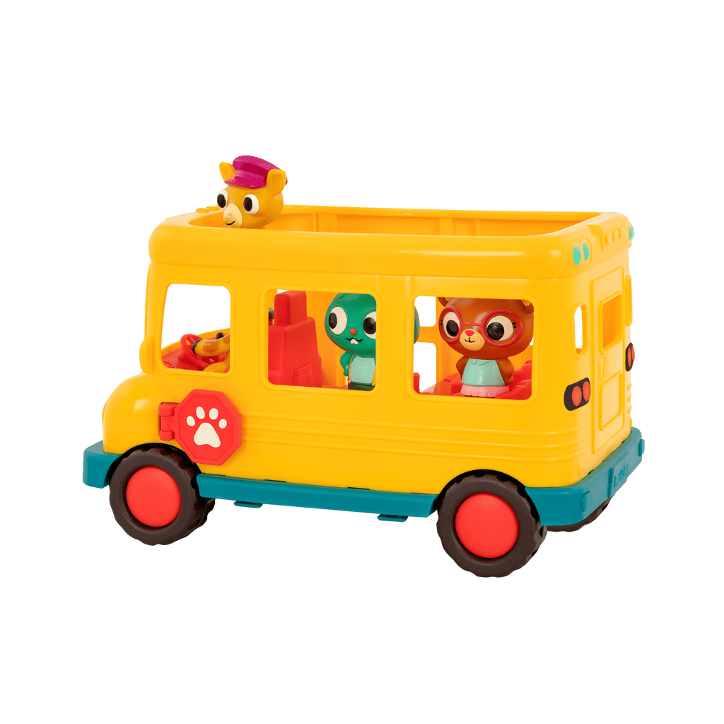 Toy school bus and characters.