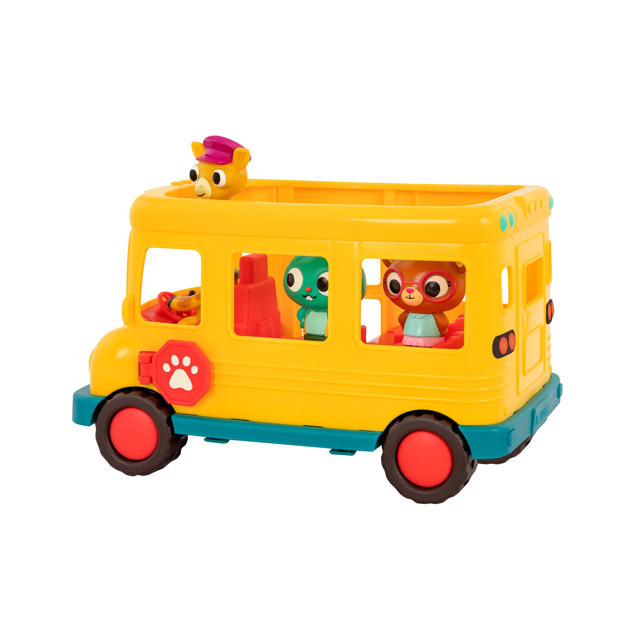 Toy school bus and characters.