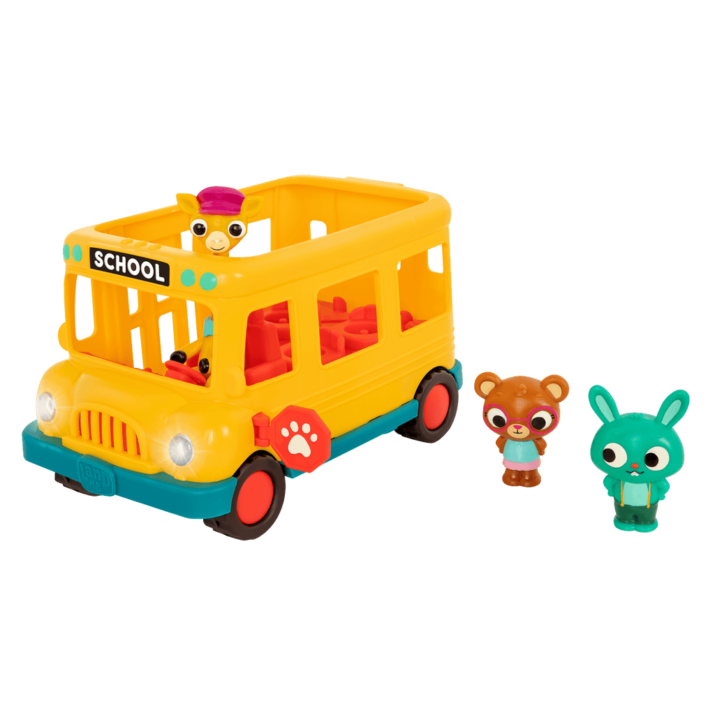 Toy school bus and characters.
