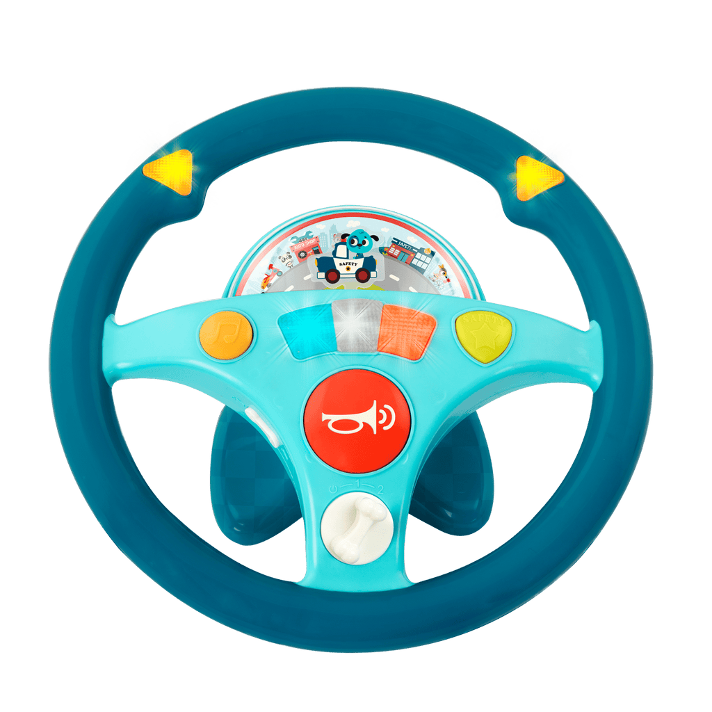 Toy steering wheel.