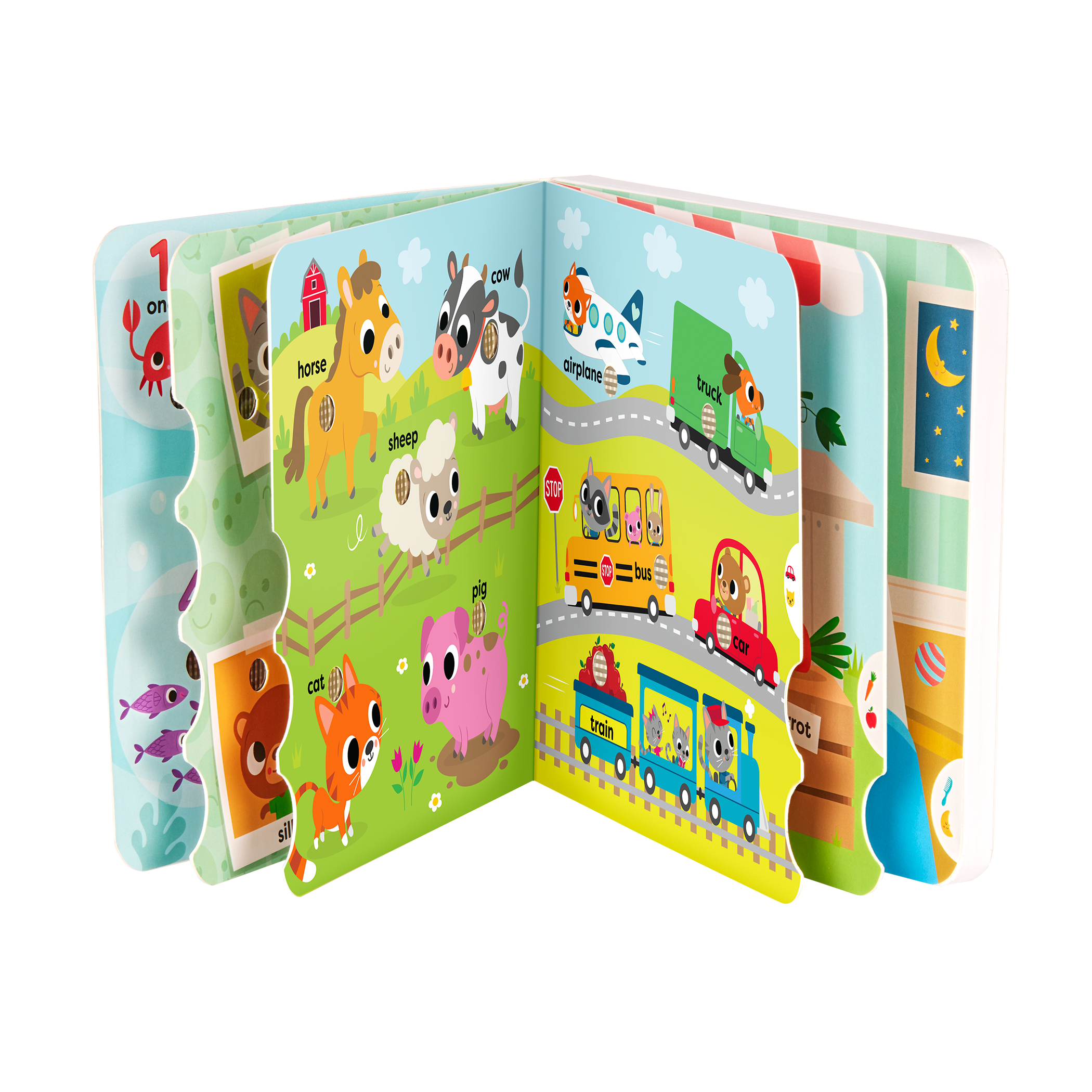 Interactive audio board book for babies first words vocabulary