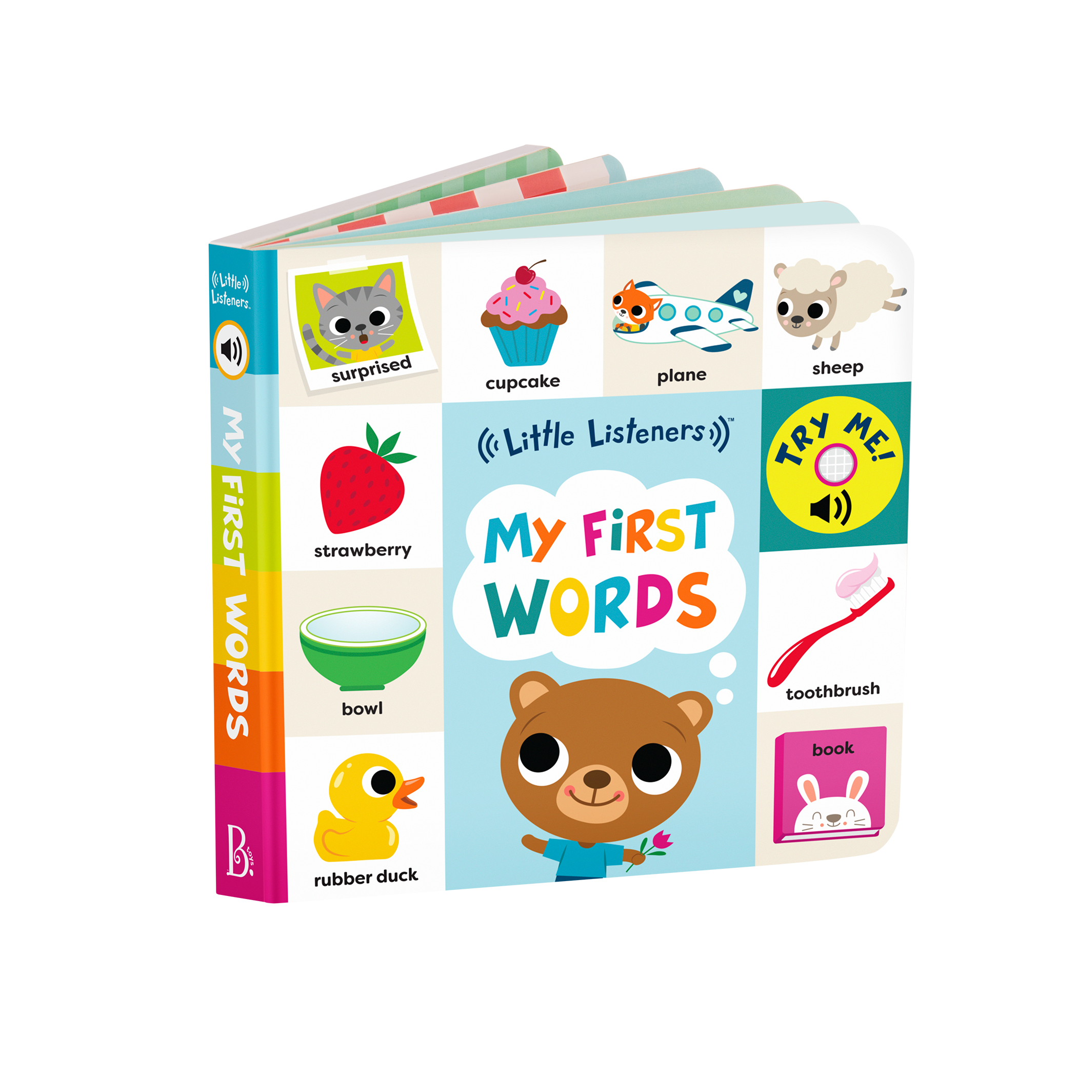 Interactive audio board book for babies first words vocabulary