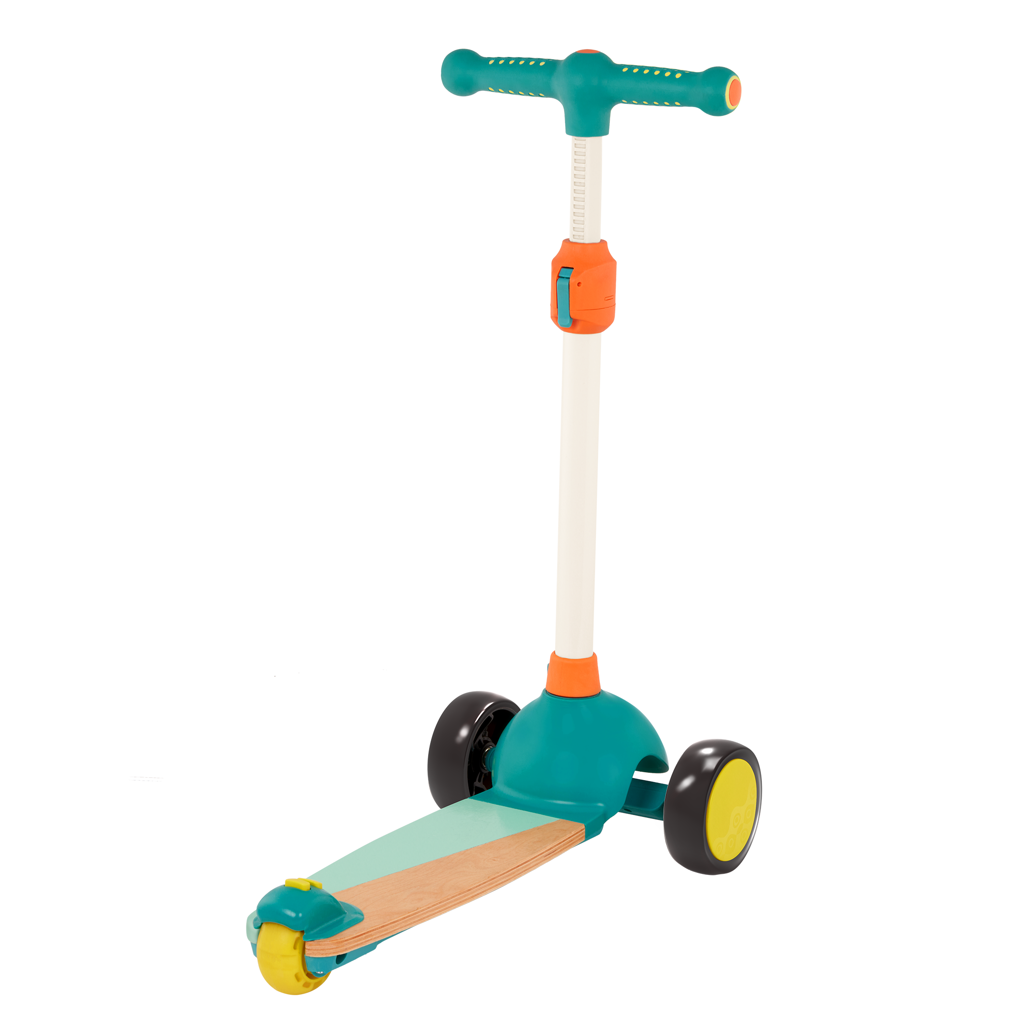 Wooden kids scooter for toddlers with light-up wheels