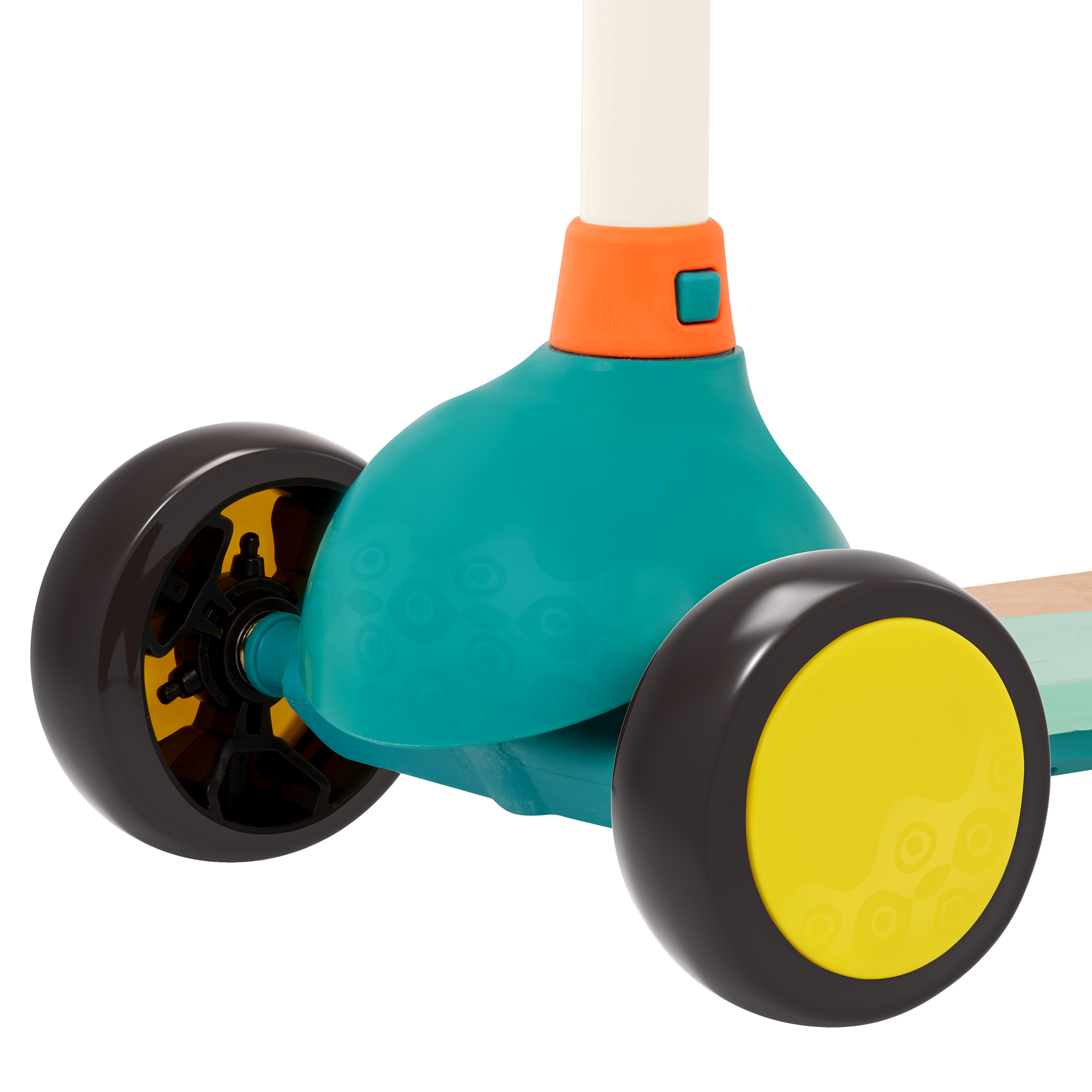 Wooden kids scooter for toddlers with light-up wheels