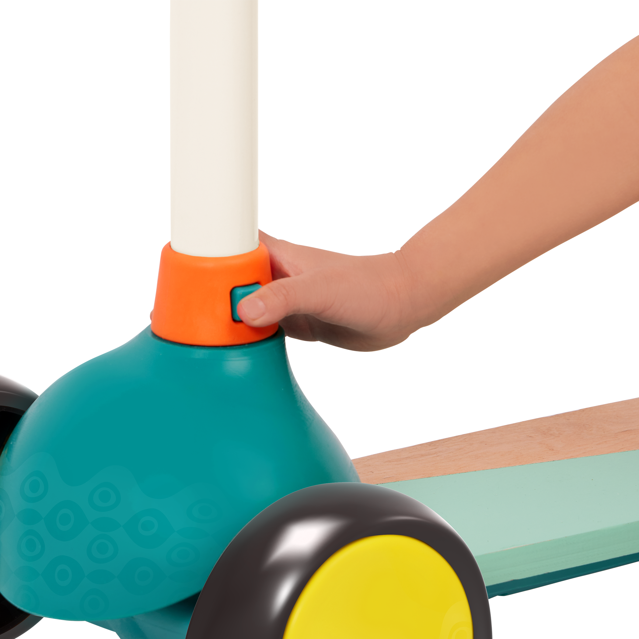 Wooden kids scooter for toddlers with light-up wheels