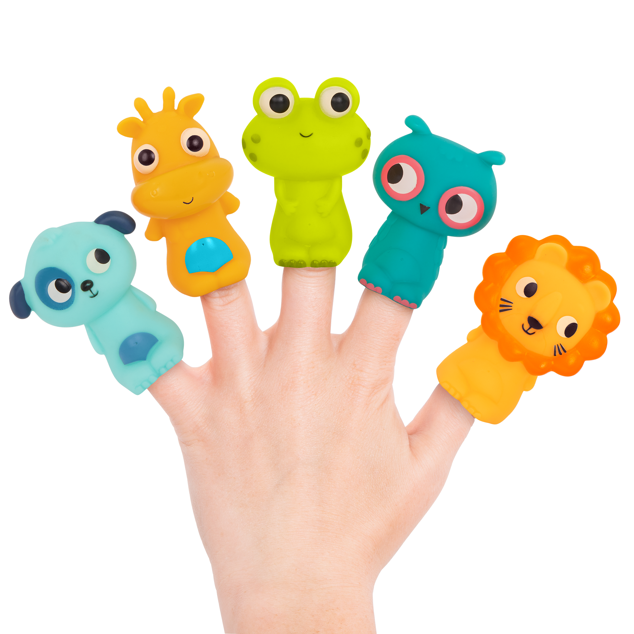 Animal finger puppets set for toddlers bath toy