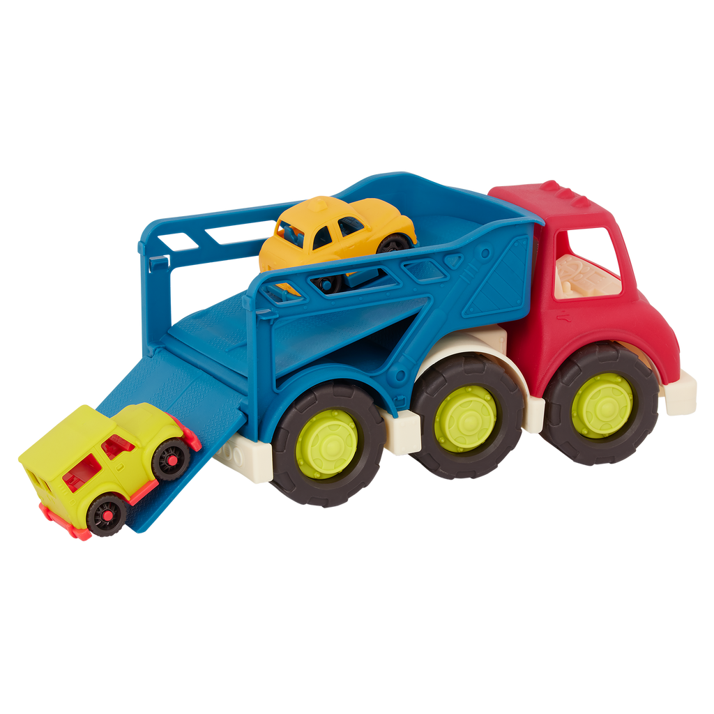 Car carrier truck for toddlers with mini vehicles