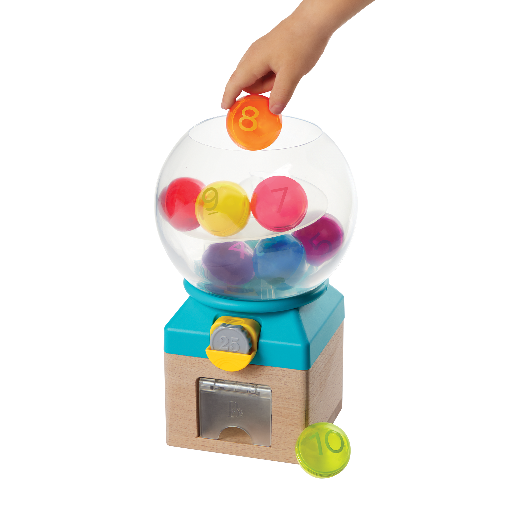 Gumball machine toy counting numbers and colors for kids