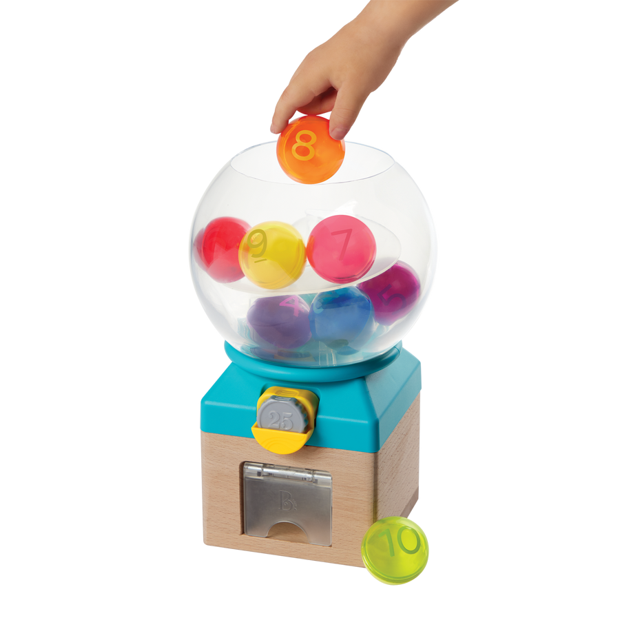 Gumball machine toy counting numbers and colors for kids