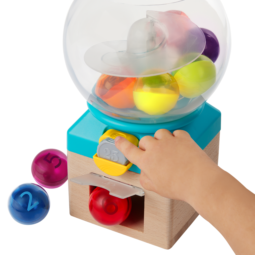 Gumball machine toy counting numbers and colors for kids