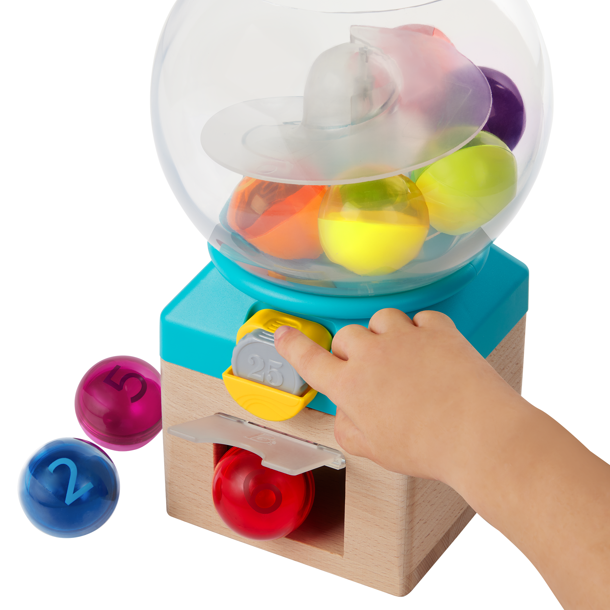 Gumball machine toy counting numbers and colors for kids