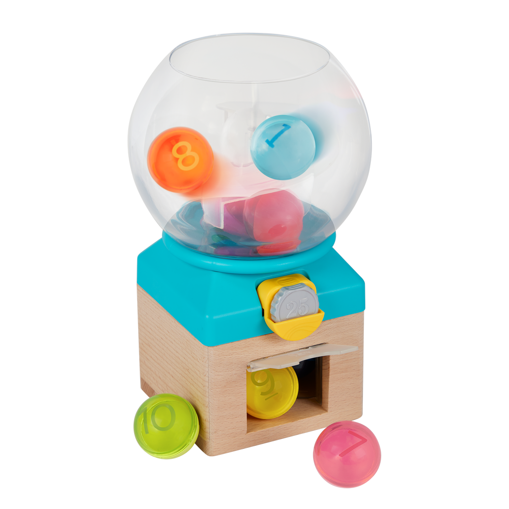 Gumball machine toy counting numbers and colors for kids
