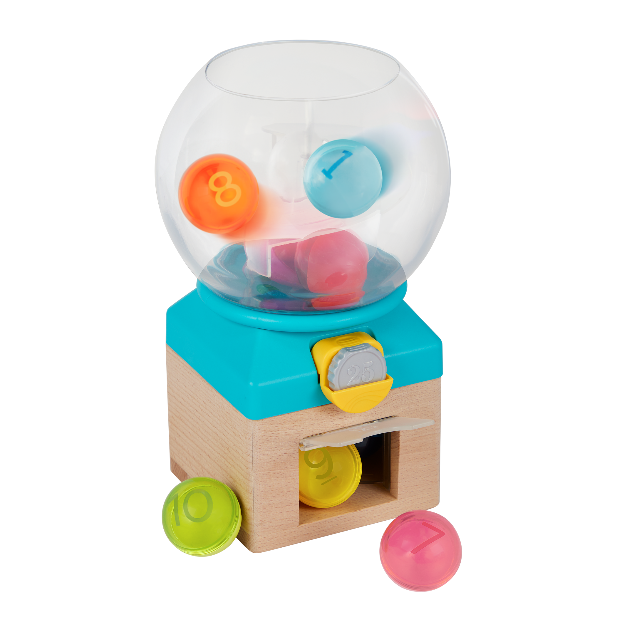 Gumball machine toy counting numbers and colors for kids