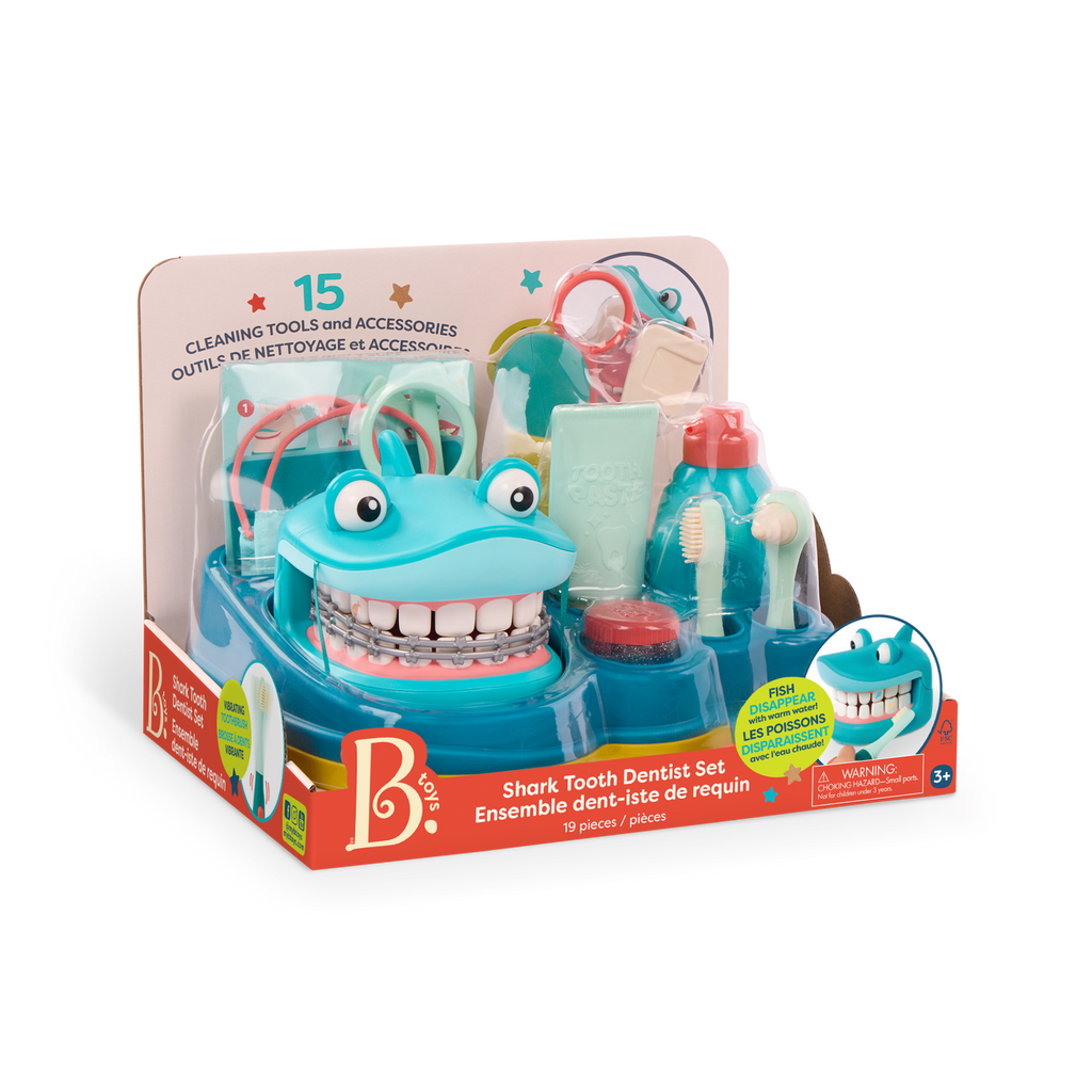 Complete Shark Tooth Dentist Set pretend play playset for infants
