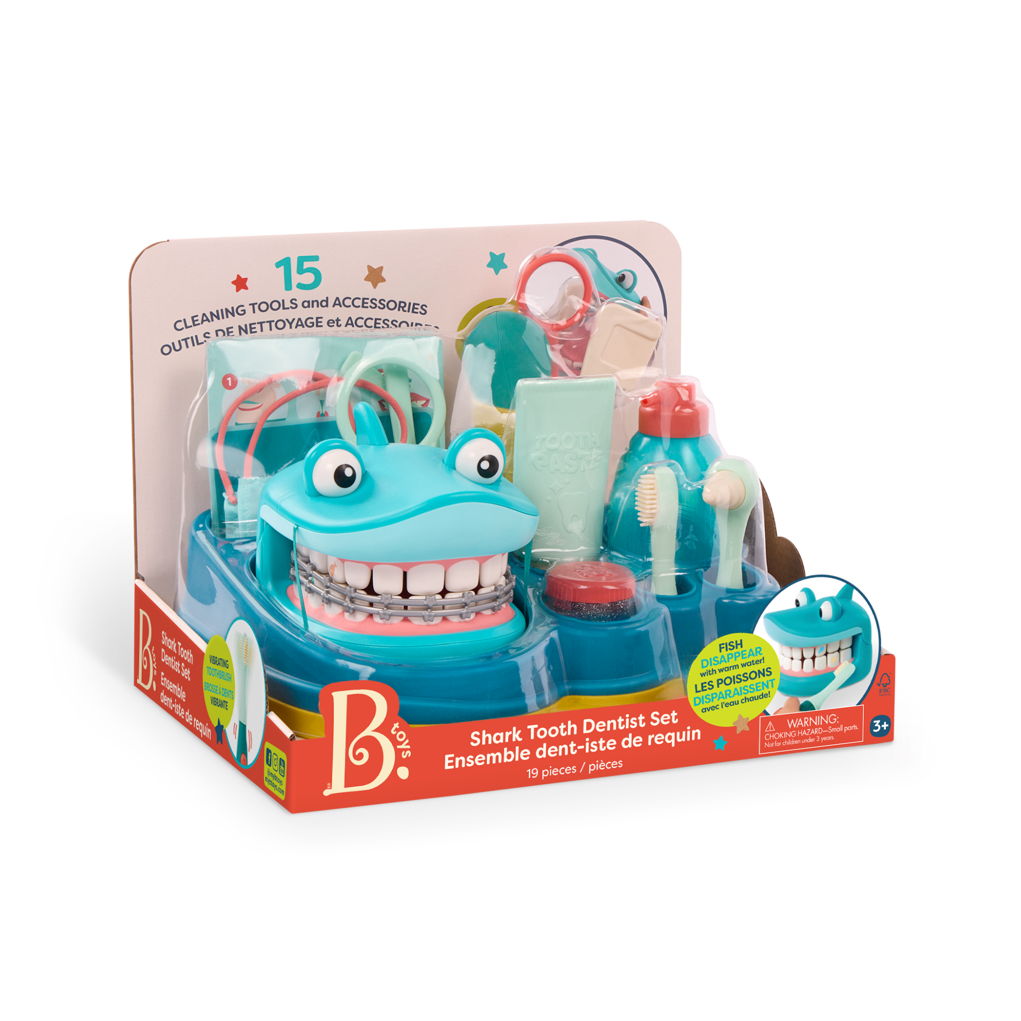 Complete Shark Tooth Dentist Set pretend play playset for infants