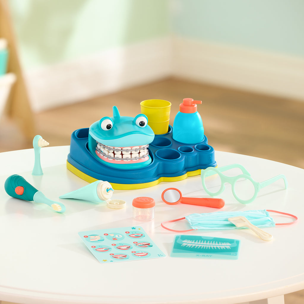 Complete Shark Tooth Dentist Set pretend play playset for infants