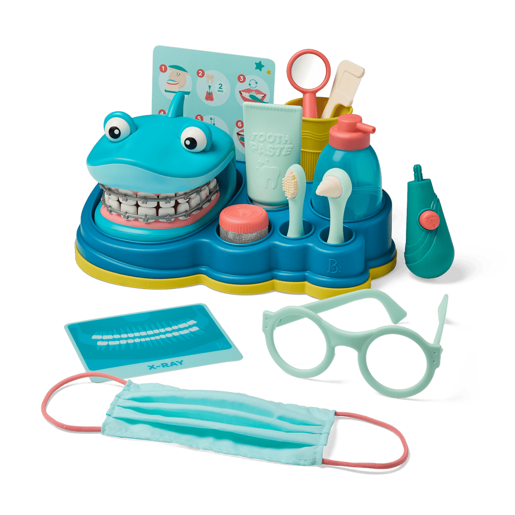 Complete Shark Tooth Dentist Set pretend play playset for infants