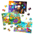Jigsaw puzzle pack giant floor puzzles dinos outer space