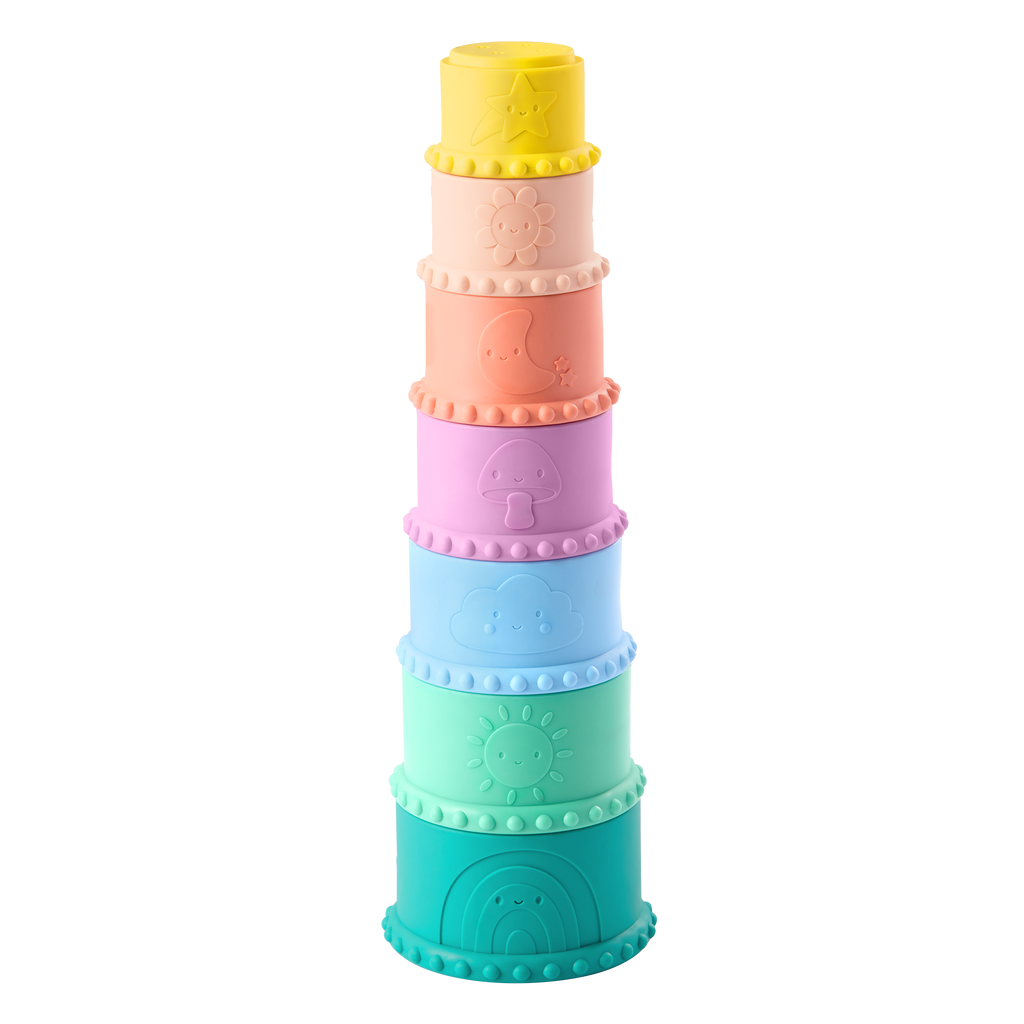 Soft baby blocks and stacking cups