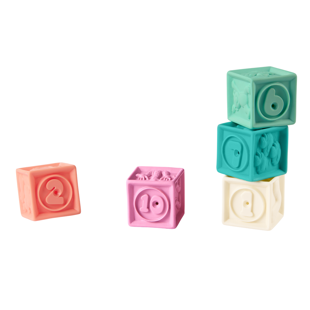 Soft baby blocks and stacking cups