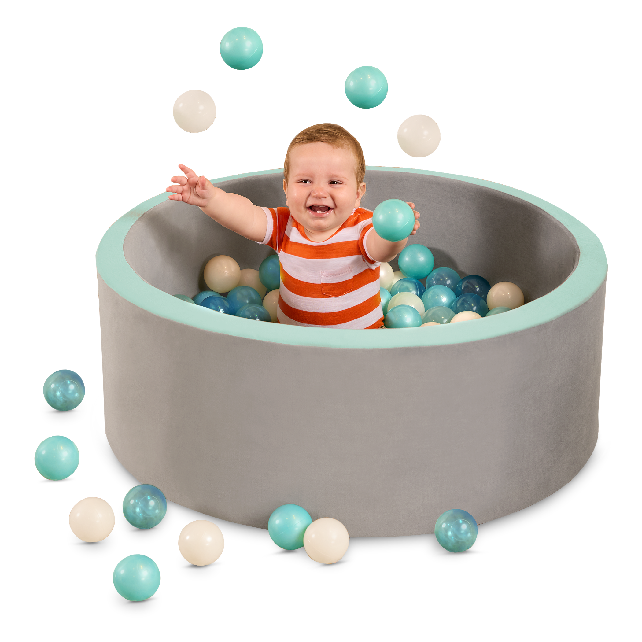 Soft foam ball pit for toddlers, indoor active play toy