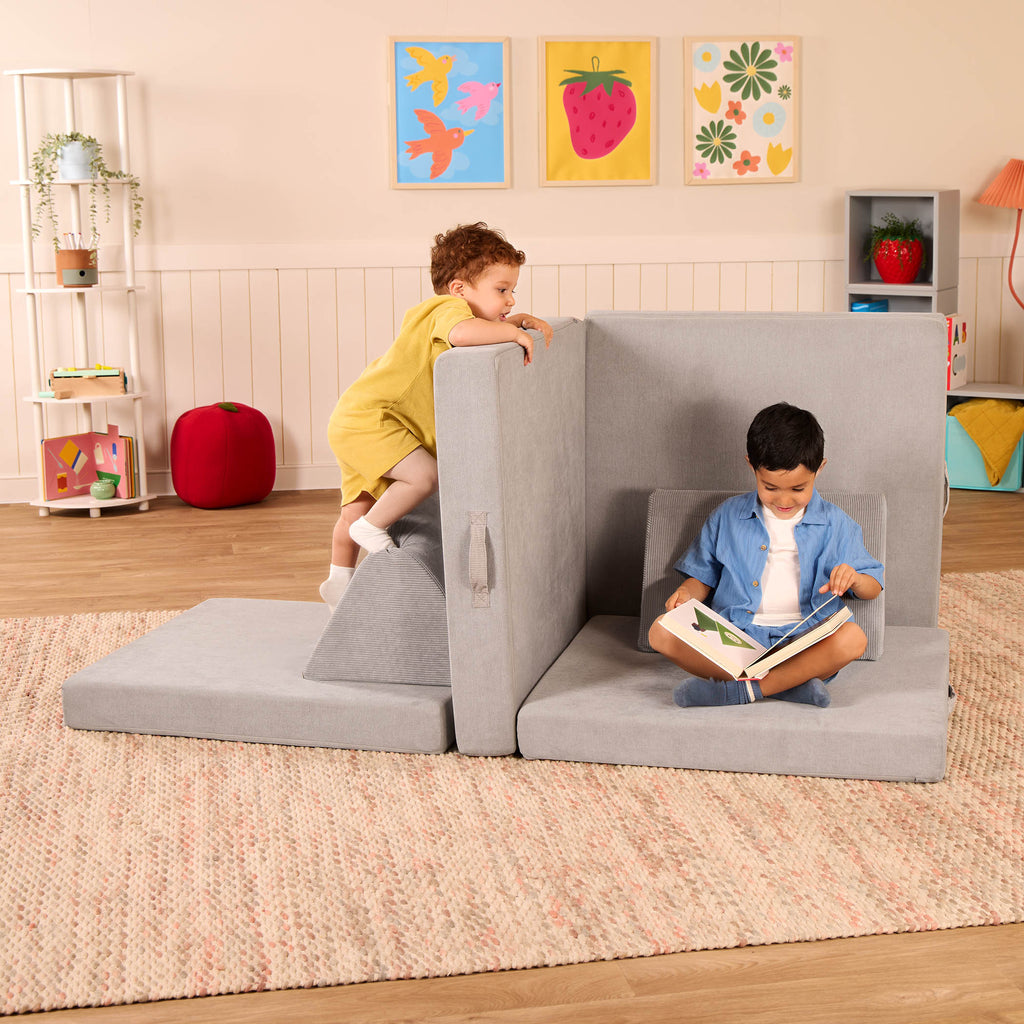 Foam fort building set for kids indoor active basement play blanket forts