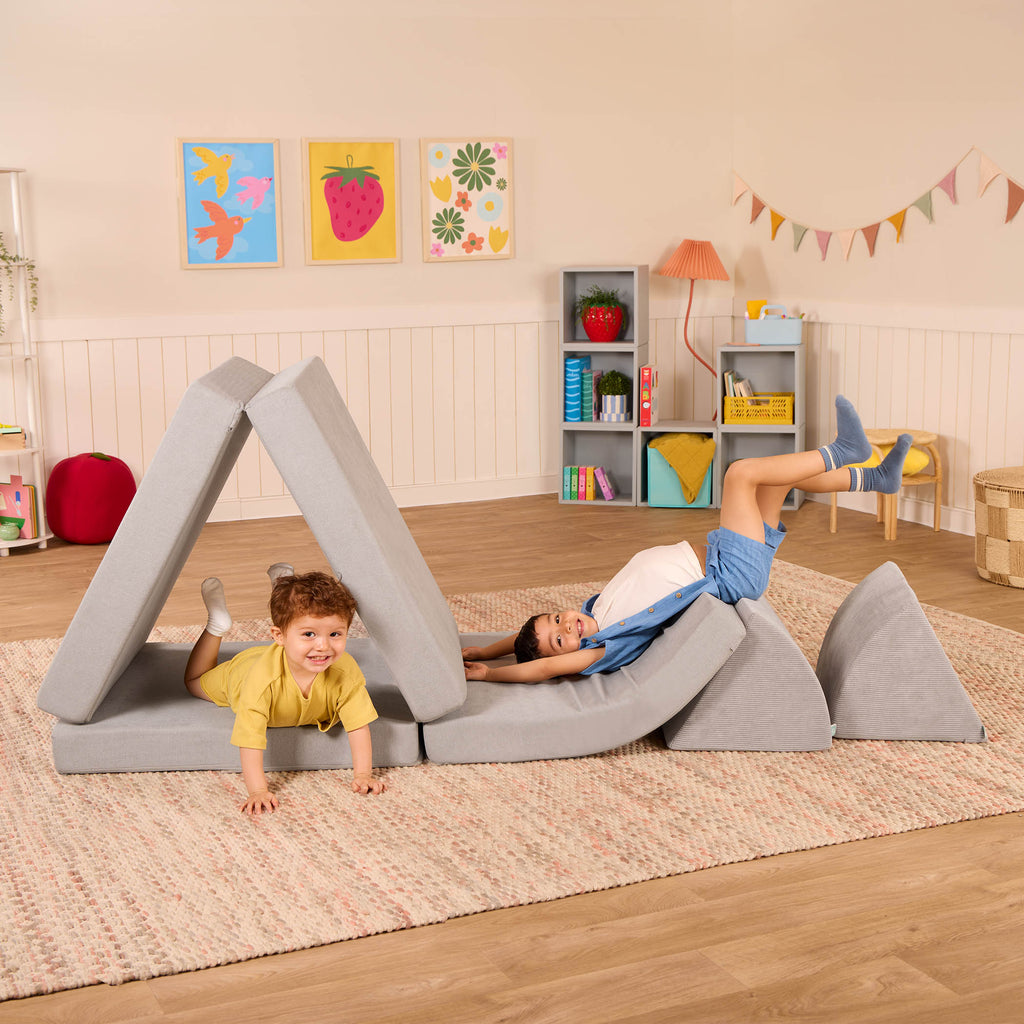 Foam fort building set for kids indoor active basement play blanket forts
