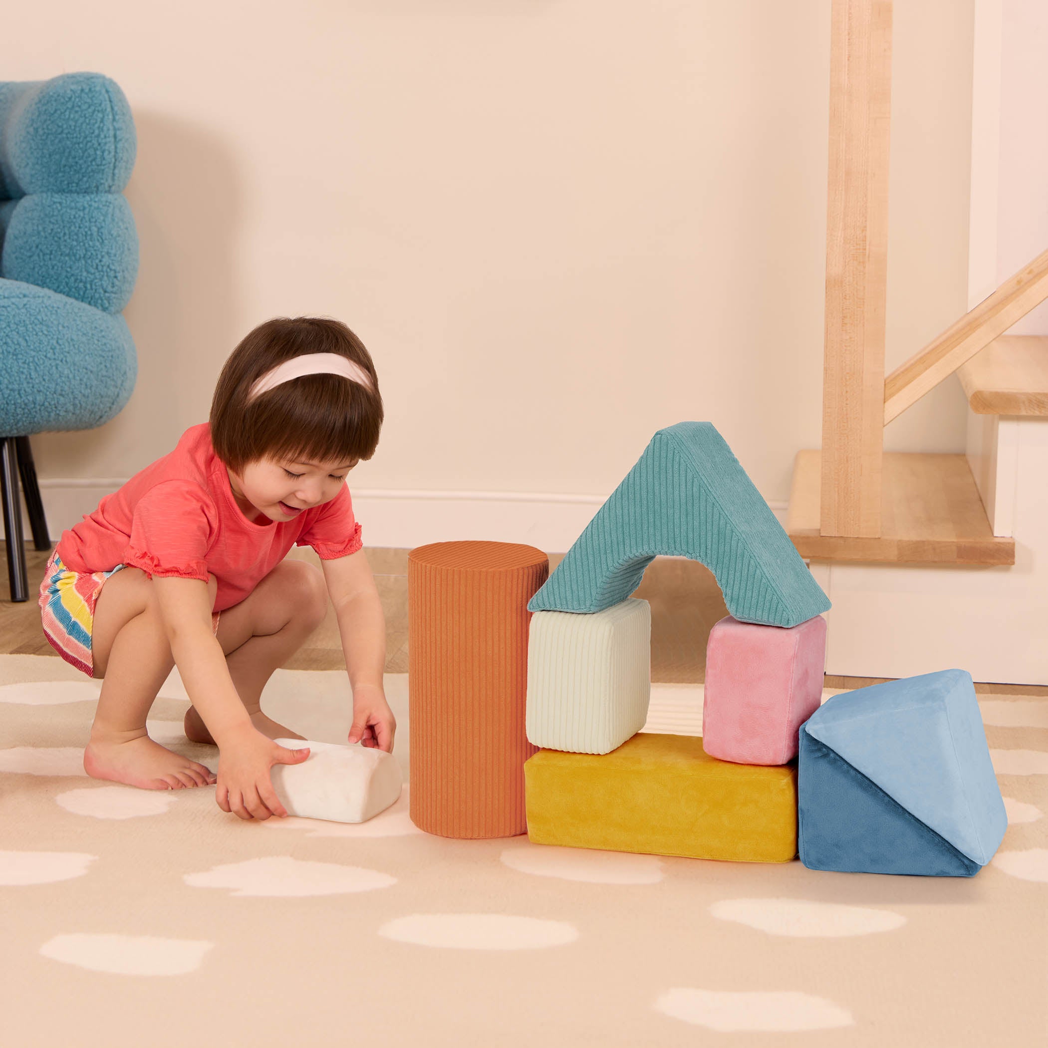 Soft sensory foam blocks for babies architectural building blocks